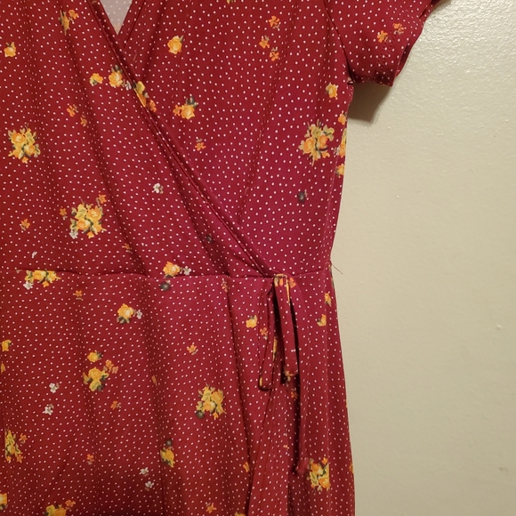 Joe Boxer. Red w/ Polka Dots & Florals Dress. Size Womens M - Picture 2 of 4